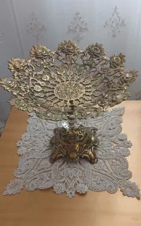 میوه خوری برنز و سماور برنجی ظروف مسی و گیلیم