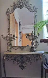 اینه شمعدان برنزی