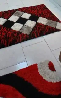 فرش اتاق خواب و پادری خزدار درحد نو