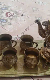 قوری با جافتیله قلم کاری شده