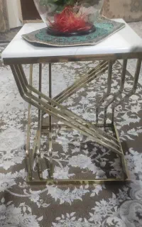 جلو مبلی استیل طلایی