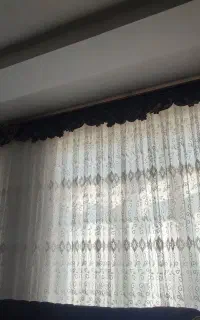 پرده گیپور زیبا همراه با کتیبه