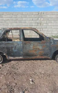 ماشین پراید سوخته