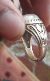 انگشتر نقره زرد کمیاب