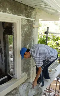 بنایی ساختمان و ابزار وشسته