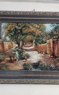 تابلو فرش و ساعت دیواری