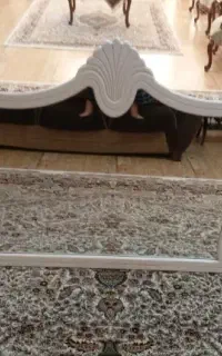 آینه ی بزرگ آرایش جنس چوبی تخفیف هم داره