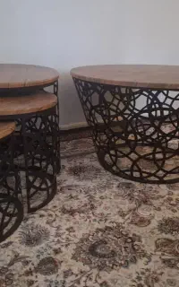 میز عسلی جلو مبلی فلزی