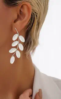 گوشواره زنانه آبکاری نقره