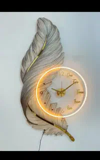ساعت دیواری مدل پر با نور نئون