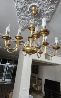 لوستر برنجی طلایی
