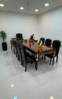 مبلمان اداری کلاسیک میز مدیریت و کنفرانس پلیش گندم