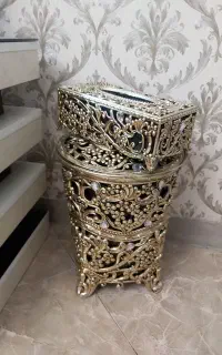 سطل و جا دستمالی جنس پلاستیک فشره و نو