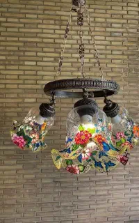 انواع لوستر سقفی و دیواری رنگی