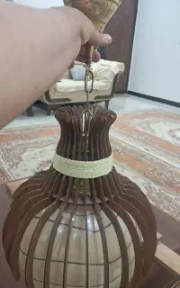 لوستر لاله طرح چوب
