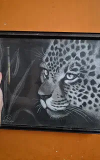 تابلو سیاه قلم یوز