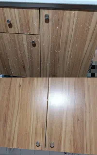 کابینت ام دی اف زمینی و دیواری طرح چوب