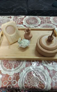 سینی چوبی .قاب سه تایید.قاب تکی رومیزی .قندان