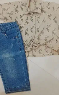 ست شومیز شلوارک دخترانه بچگانه نو