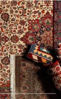 متقاضی خانگی دستبافت جفت ۹متری کرک گل ابریشم