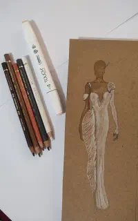 طراحی لباس و سفارش طراحی چهره با سیاه قلم