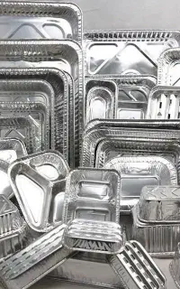 یکبار مصرف ظرف آلمینیومی غذا فوم تک پرس لیوان قاشق