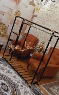 رگال جالباسی جاکفشی مشکی طلایی رخت آویز