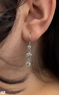 گوشواره گل نقره اصل ۹۲۵