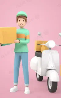 پستچی برای توزیع مرسولات پستی