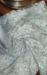 پارچه دانتل سبز خوشرنگ