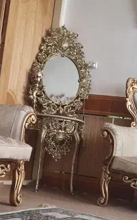 آینه شمعدان برنزی