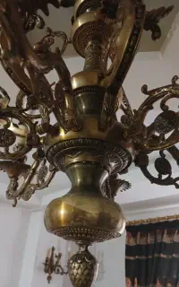 لوستر برنز ۶شاخه طرح فرشته  اصل