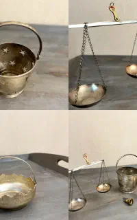 چند قلم سیلور برنجی قدیمی آنتیک