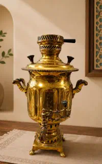 سماور ذغالی عتیقه ولی در حد نو