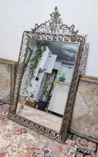 آینه برنجی روکش نقره