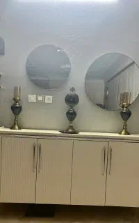 اینه کنسول و شمعدان و ساعت