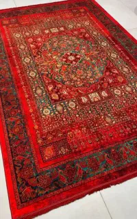 رو فرشی کشدار مخمل طرح لاکی