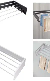 بند رخت تاشو دیواری کاور دار
