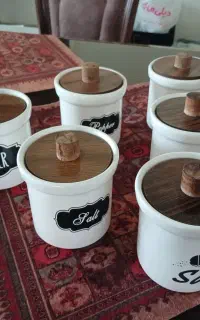 جای ادویه .درب چوبی...6 عدد