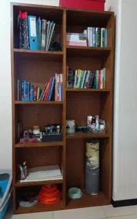 کتابخانه روکش بلوط دوبل
