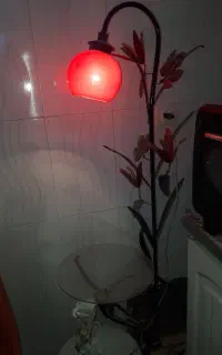 اباژور و چراغ خواب ایستاده