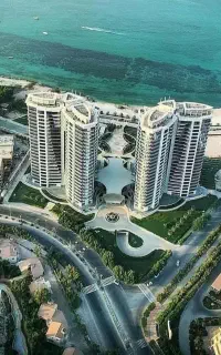 برج دوقلو 1خوابه 57 متری دید دریا استخر بام