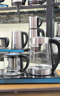 چای سازکنارهم تونیش پیرکس استیل چایسازضمانت ارسال