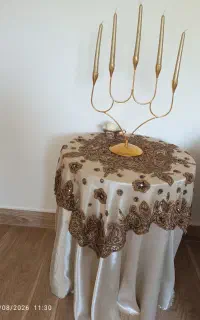 میز خاطره به همراه ست رومیزی ،،رومیزی مبل.