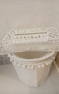 سطل زباله و جای دستمال کاغذی