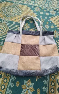دوخت کیف زنانه پارچه مبلی