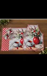 سرویس اشپزخانه و رومیزی و دستگیره موجوده
