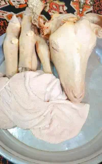 کله پاچه سیخ داغ شده