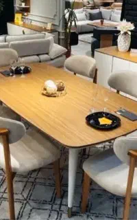 میز غذاخوری ۴تا۸ نفره ازچوب راش و نراد