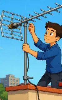 نصب تنظیم کانال تلویزیون انتن تعمیر گیرنده دیجیتال
